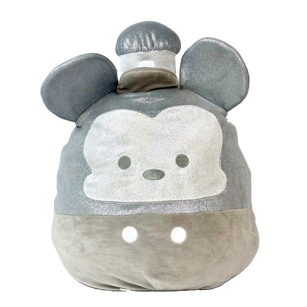 Disney 100 Silver Glitter Mickey Mouse Squishmallow 18” Ltd Edition Plush NWOT